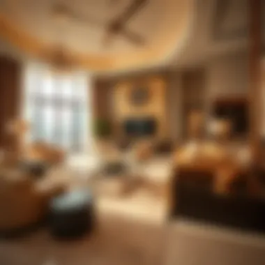 Opulent Living Spaces at Address Emaar Beachfront Luxurious interior of a residence at Address Emaar Beachfront highlighting opulent decor