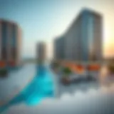 Panoramic view of Address Emaar Beachfront showcasing modern architecture and beach access