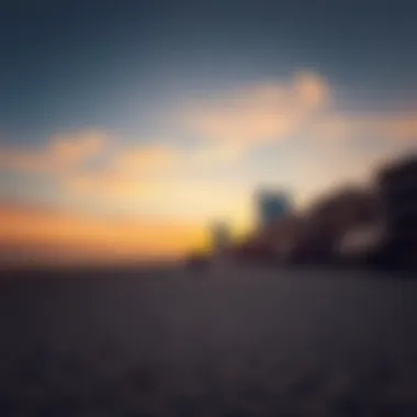 Breathtaking Sunset at Address Emaar Beachfront Beautiful sunset view from the beach at Address Emaar Beachfront