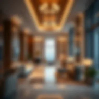 Luxurious Amenities Inside Al Ward Building Interior amenities of the Al Ward Building highlighting luxury and comfort