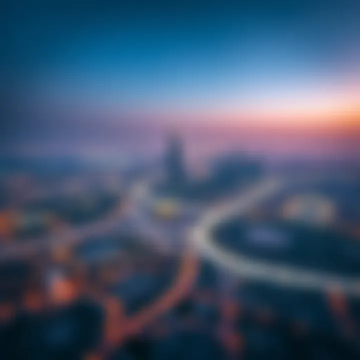 Aerial view of Dubai's skyline showcasing ongoing land developments
