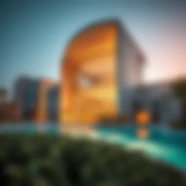 Modern architectural designs in Dubai land projects