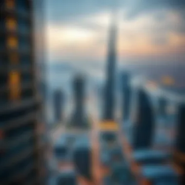 Luxury Living Above the City Stunning skyline view from Burj Khalifa showing luxury apartments