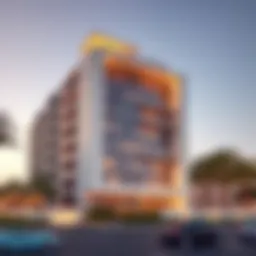 Stunning exterior view of Ajdan Building showcasing modern architecture