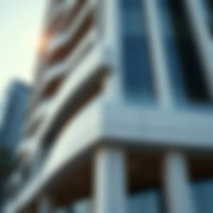 Detail of architectural elements reflecting the tower's innovative design