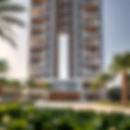 Exterior view showcasing the unique architectural design of Al Fattan Park View Tower