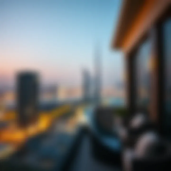 Stunning view of Dubai skyline from St. Regis Residences