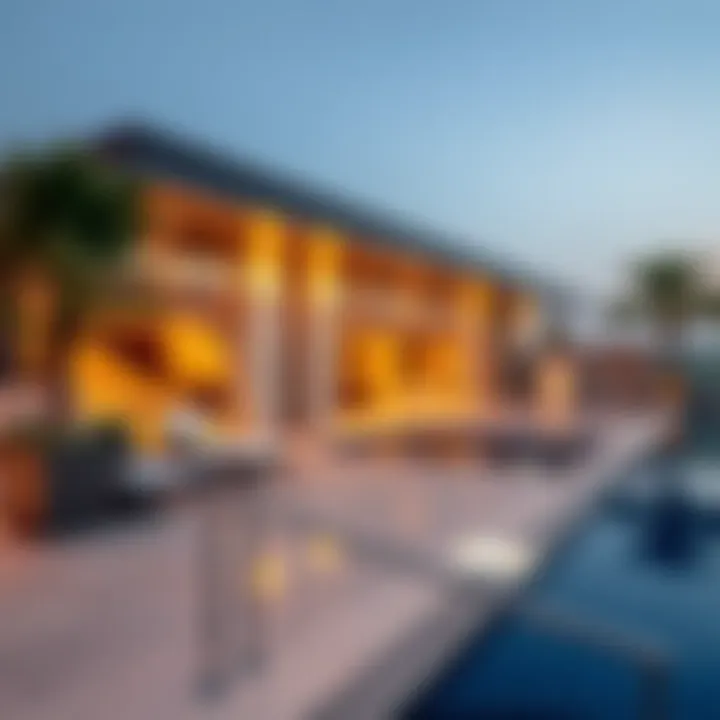 Luxurious amenities at St. Regis Residences including pool and lounge areas