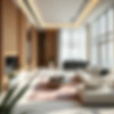 Modern Design Elements Inside Al Meraikhi Tower Luxurious interior space of Al Meraikhi Tower highlighting modern design elements.