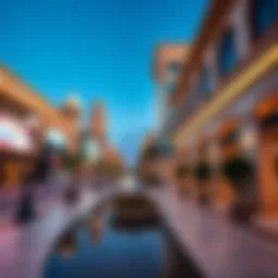 Stunning architectural view of the Boulevard of Dubai Mall