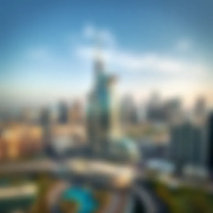 Panoramic view of Downtown Dubai featuring the Opera Grand and surrounding skyline