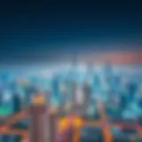 Aerial view of Dubai's skyline showcasing rental properties